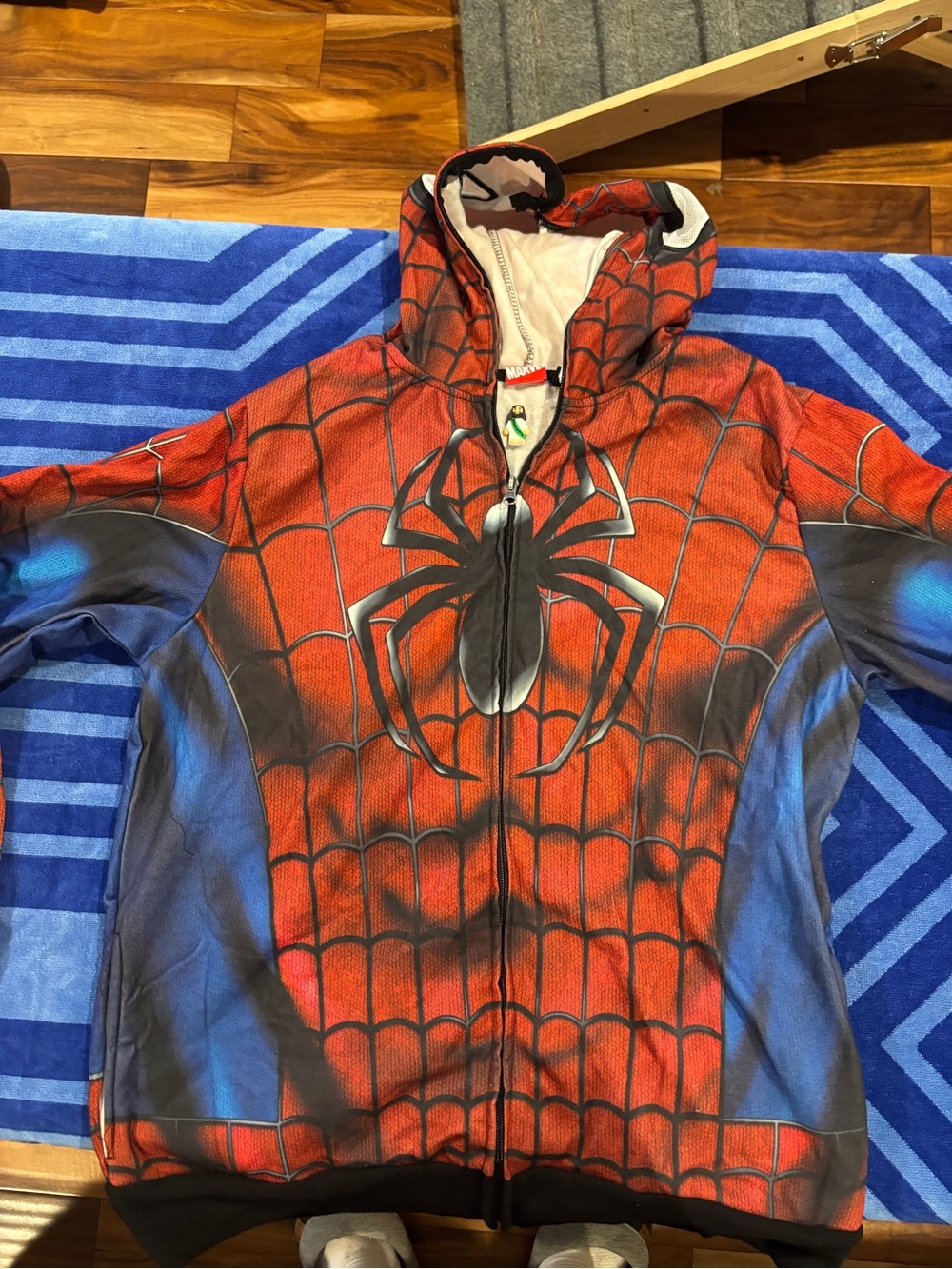 Marvel Red and Blue Spider-Man Zip-Up Hoodie